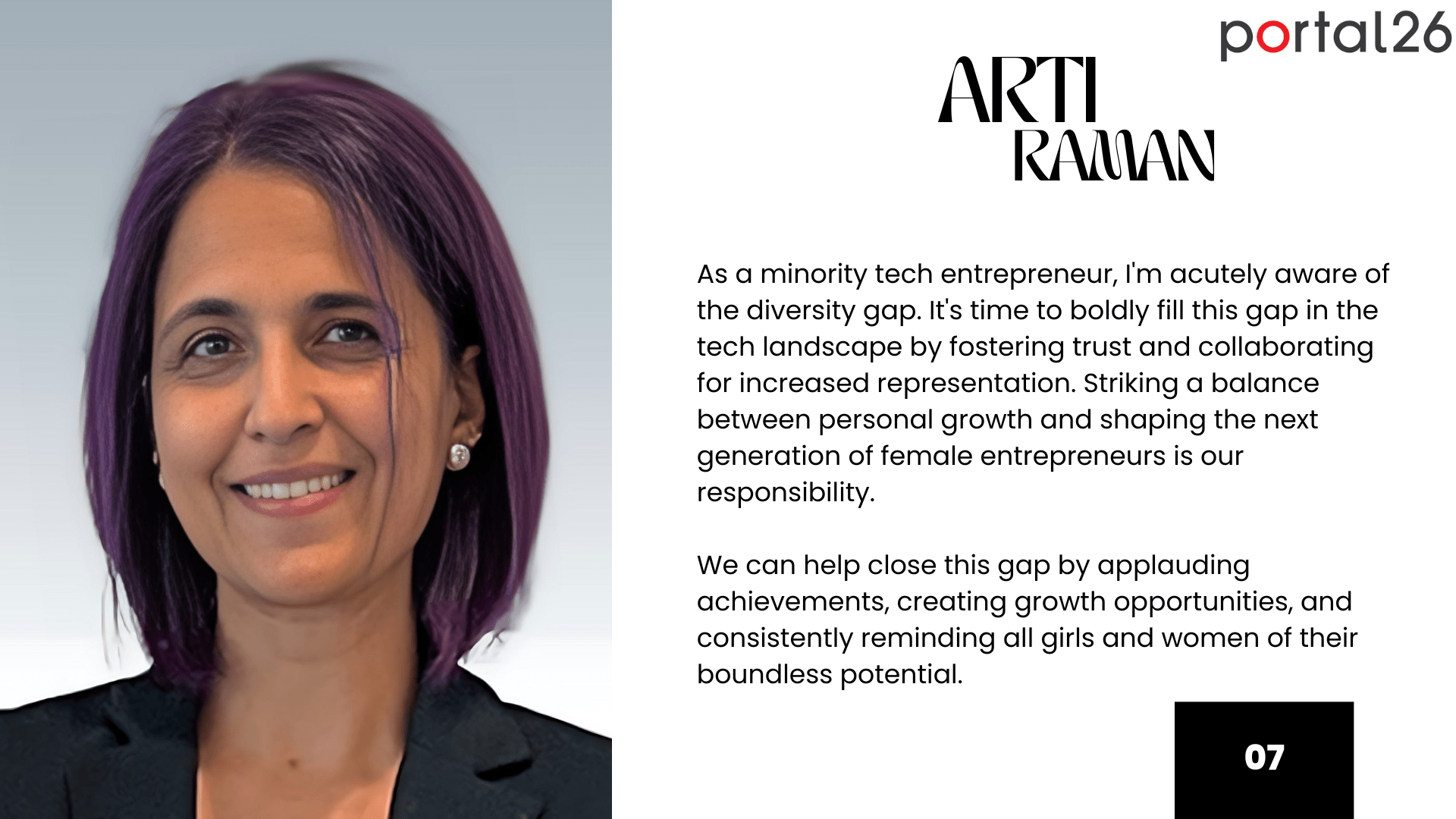 CIO Influence’s IWD Interview with Arti Raman, CEO and founder, Portal26